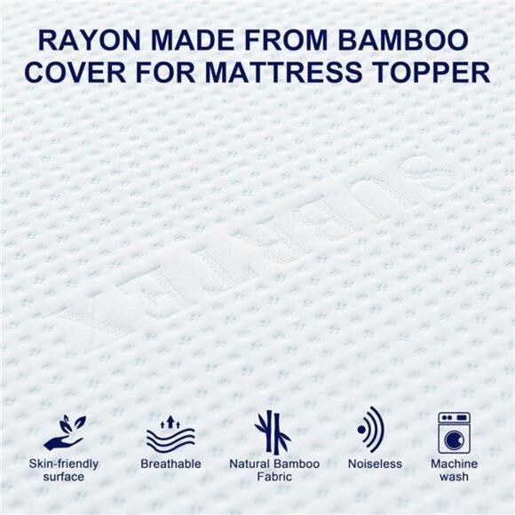 4 Inch Mattress Topper Cover (Only Cover) Mattress Topper Protector - Picture 3 of 7